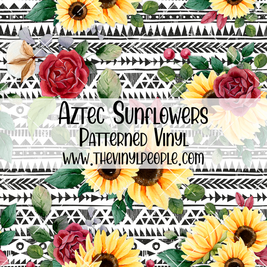 Aztec Sunflowers Patterned Vinyl