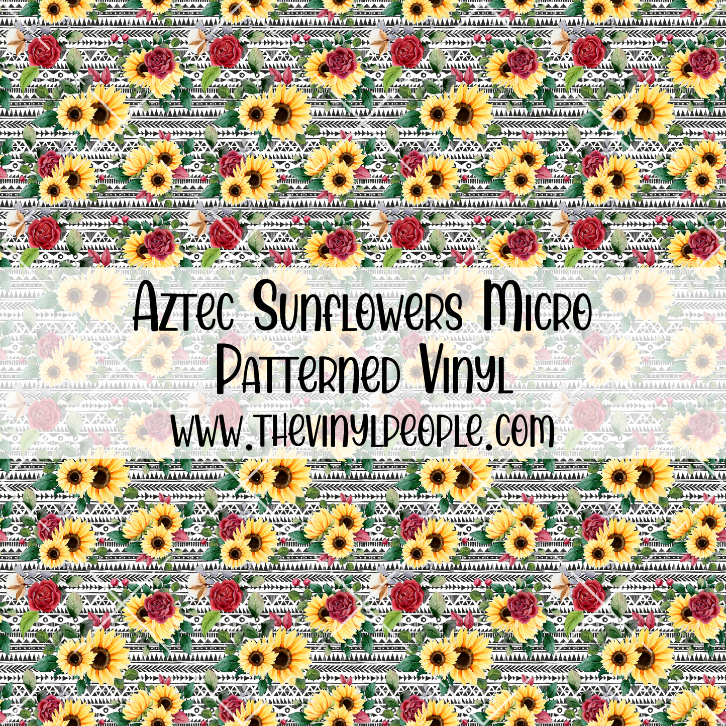 Aztec Sunflowers Patterned Vinyl