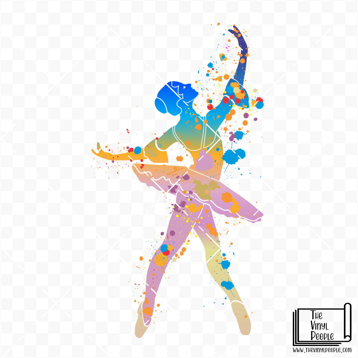 Ballet Paint Splatter Vinyl Decal