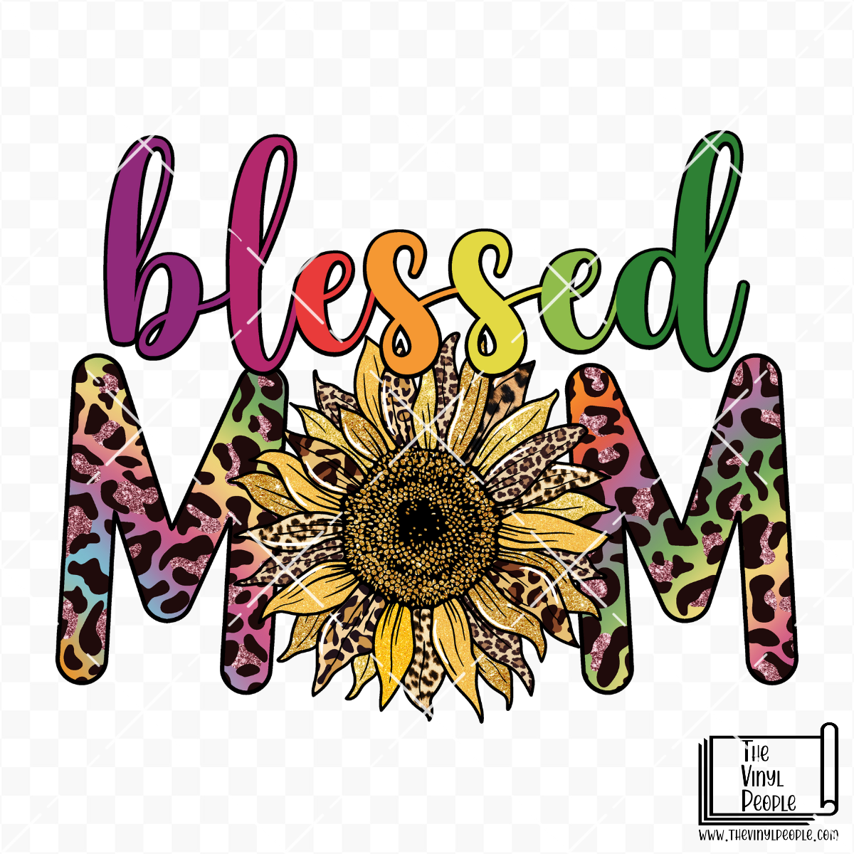 Blessed Mom Rainbow Leopard Vinyl Decal – TheVinylPeople