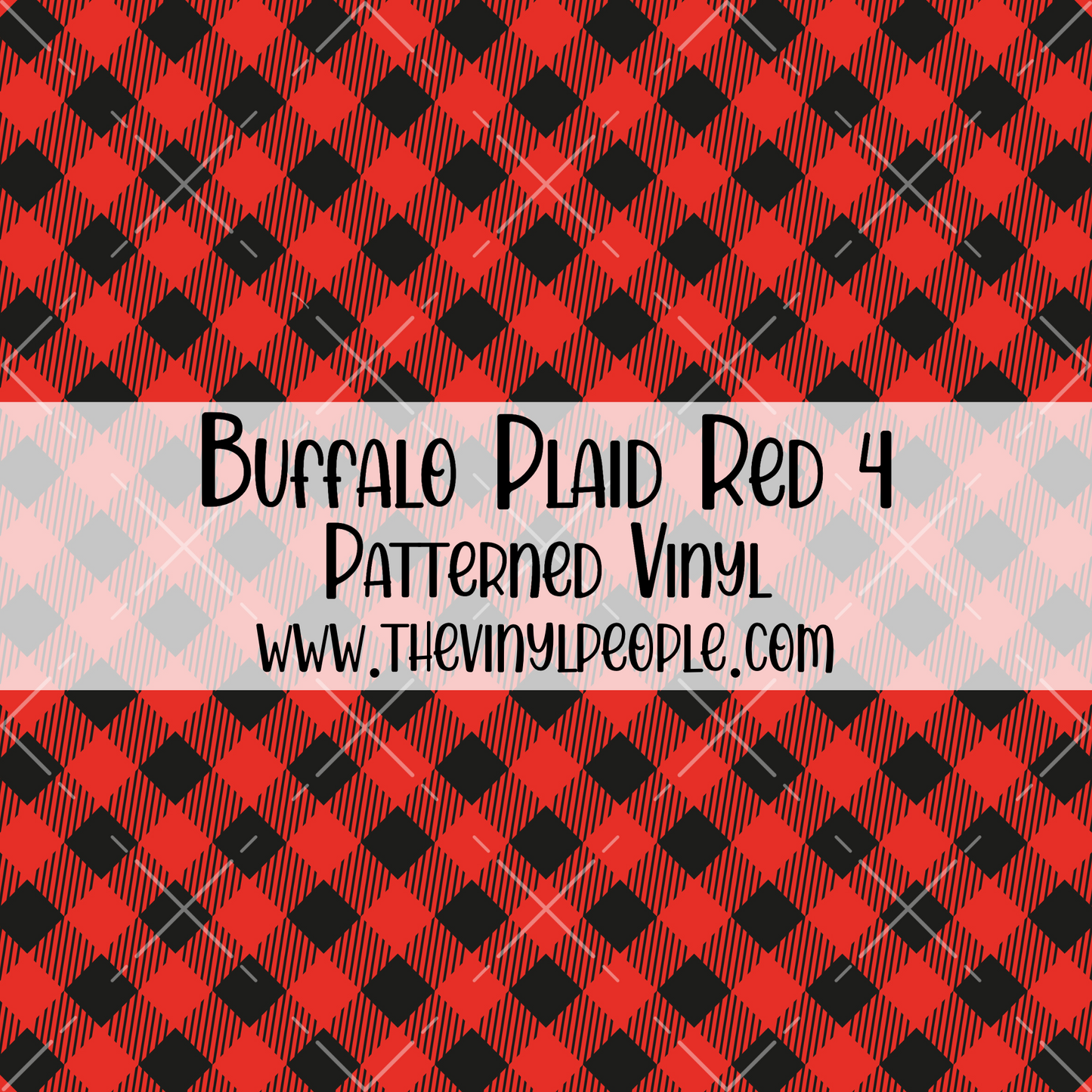 Buffalo Plaid Red 4 Patterned Vinyl