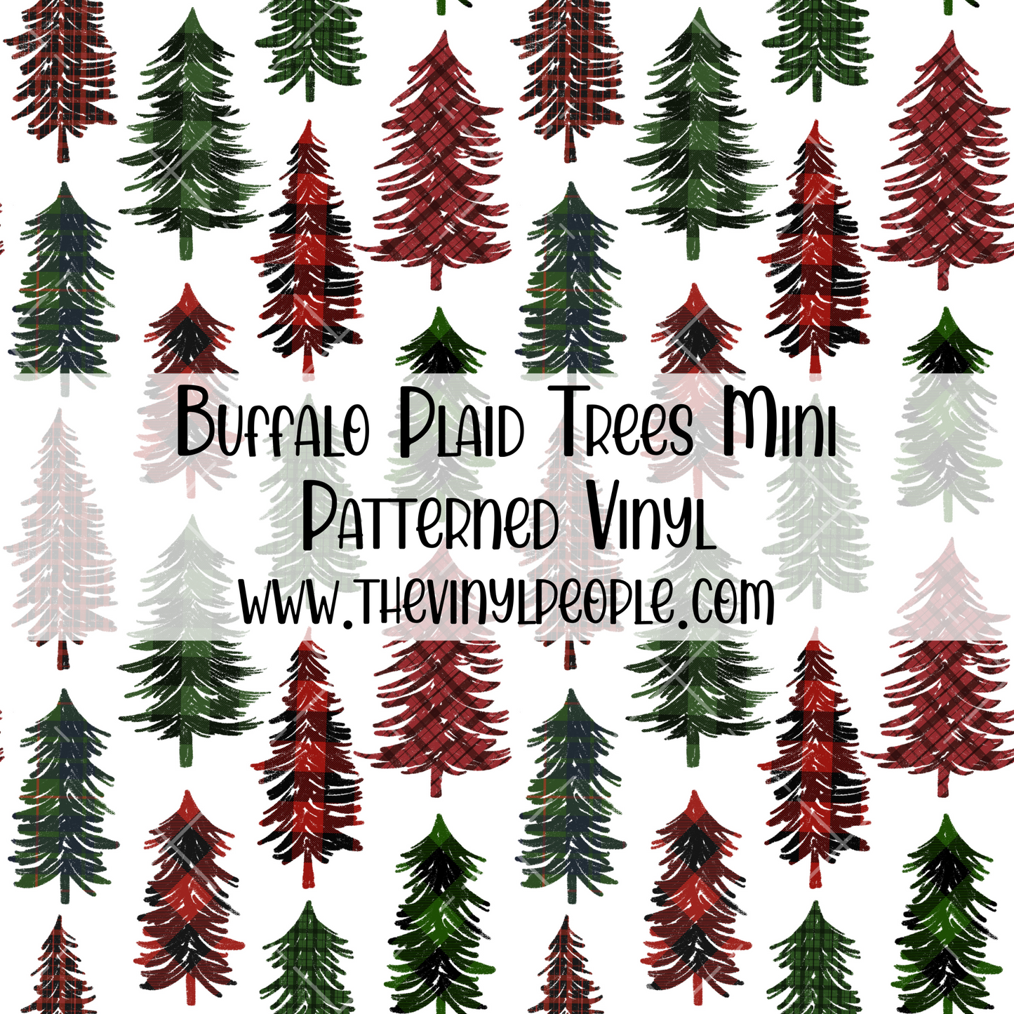 Buffalo Plaid Trees Patterned Vinyl