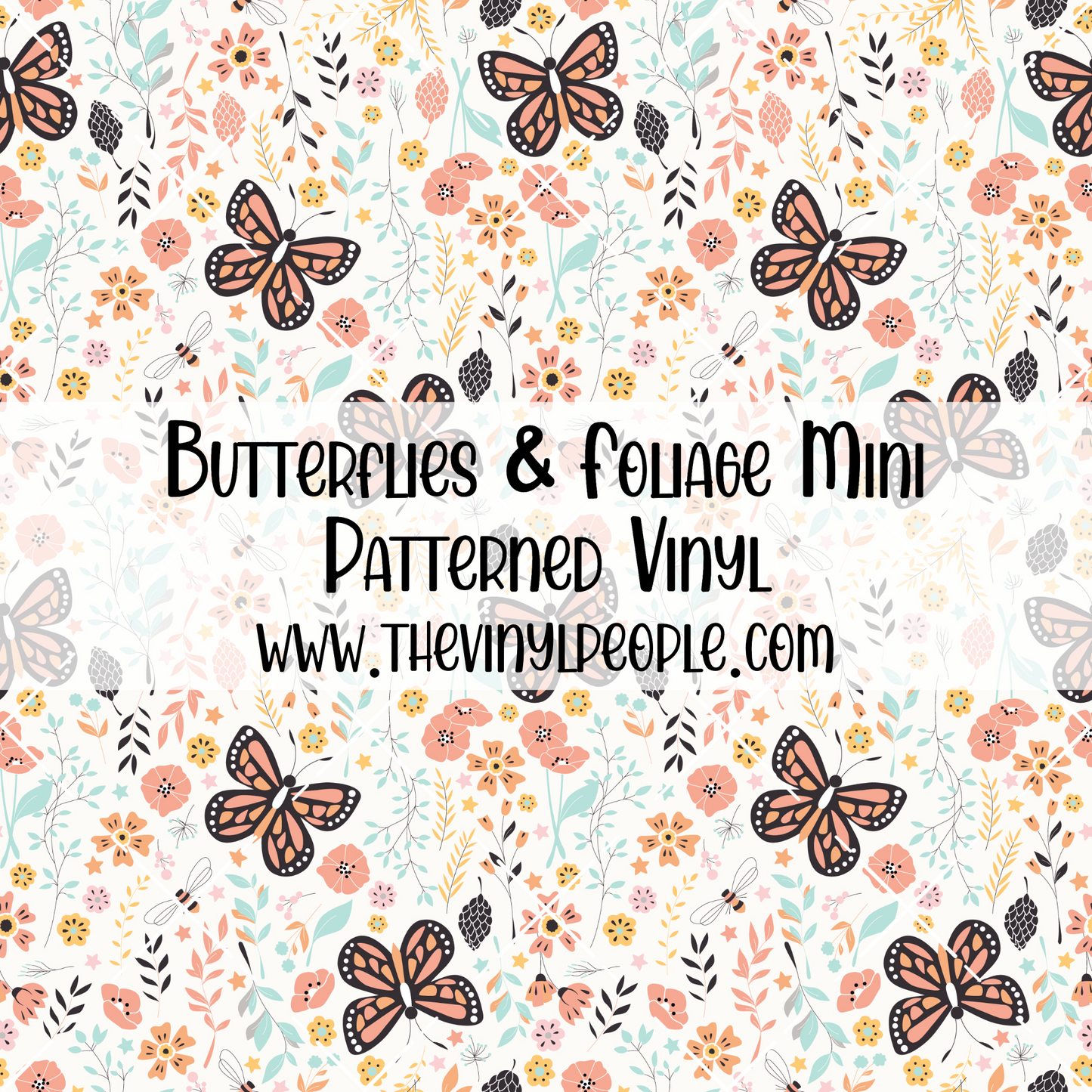 Butterflies & Foliage Patterned Vinyl