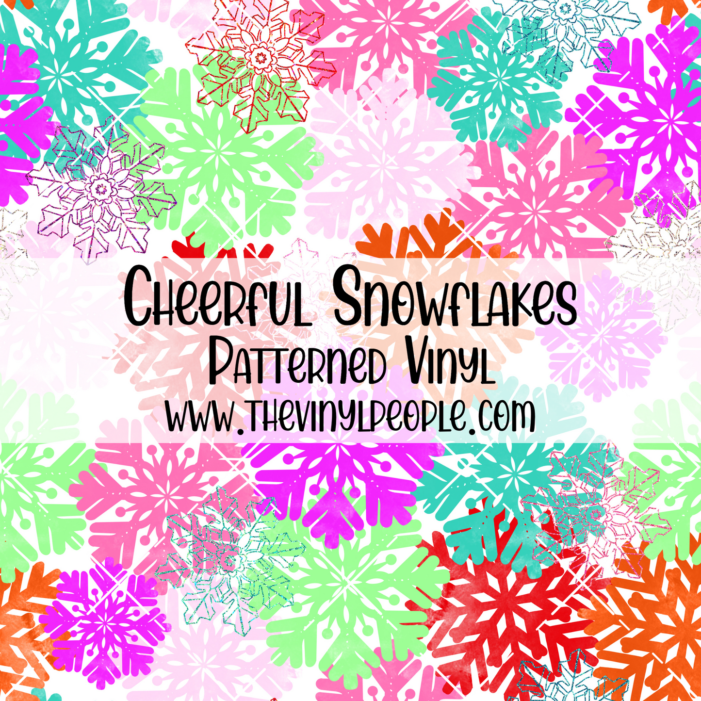 Cheerful Snowflakes Patterned Vinyl