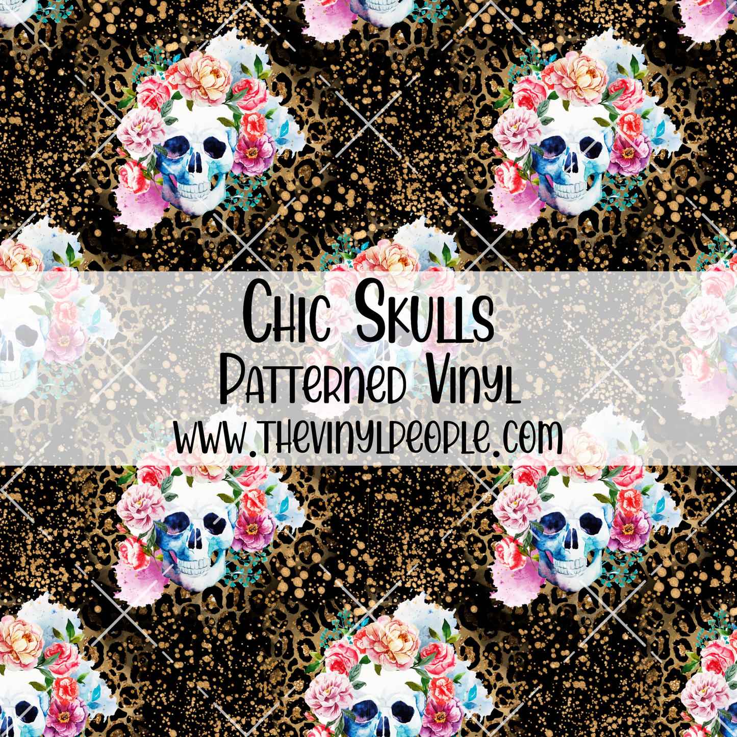 Chic Skulls Patterned Vinyl