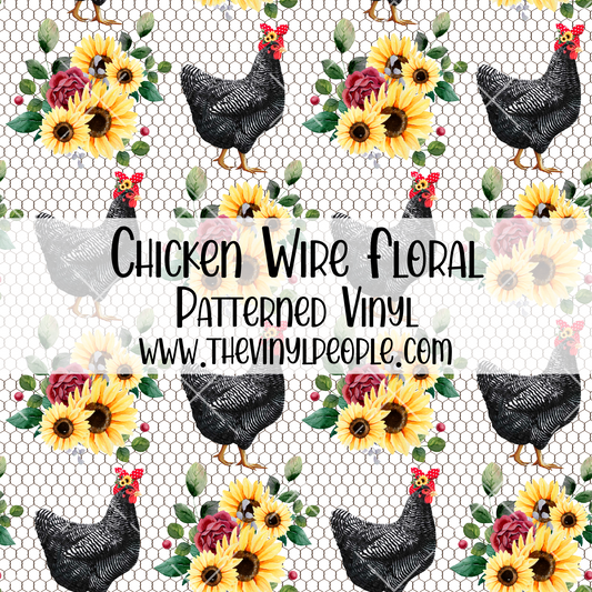 Chicken Wire Floral Patterned Vinyl