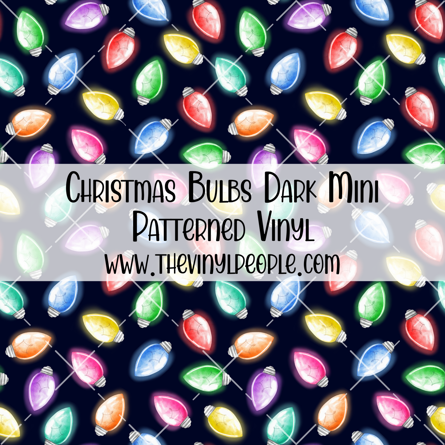 Christmas Bulbs Dark Patterned Vinyl