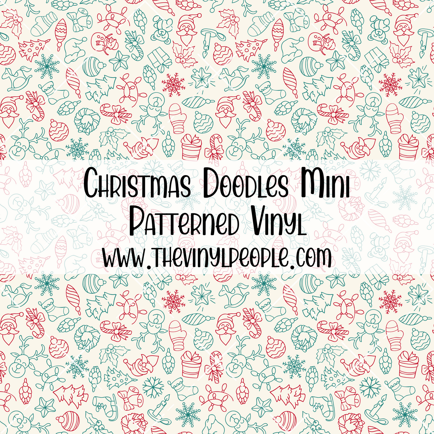 Christmas Doodles Patterned Vinyl