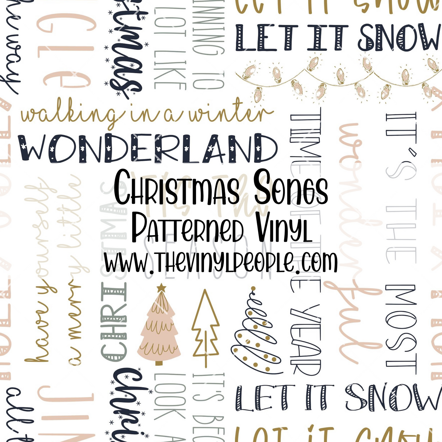 Christmas Songs Patterned Vinyl