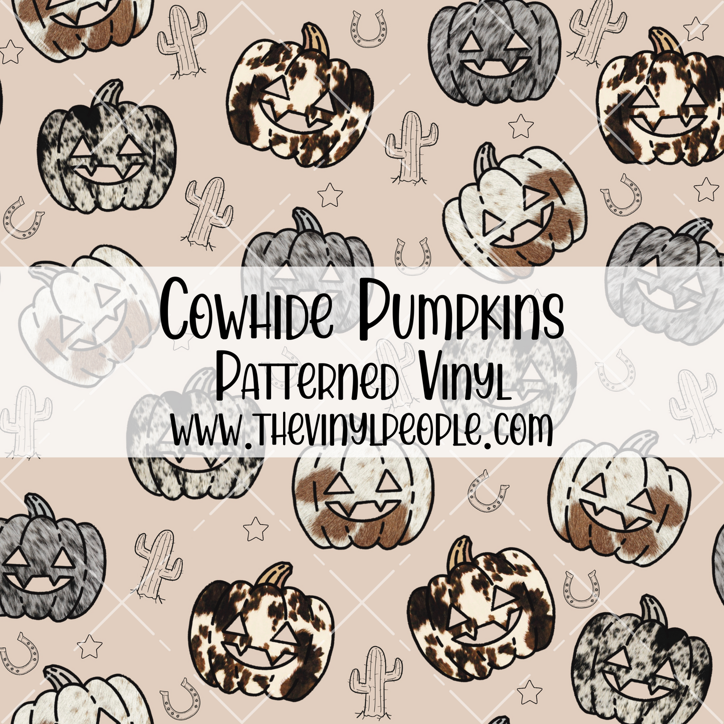 Cowhide Pumpkins Patterned Vinyl