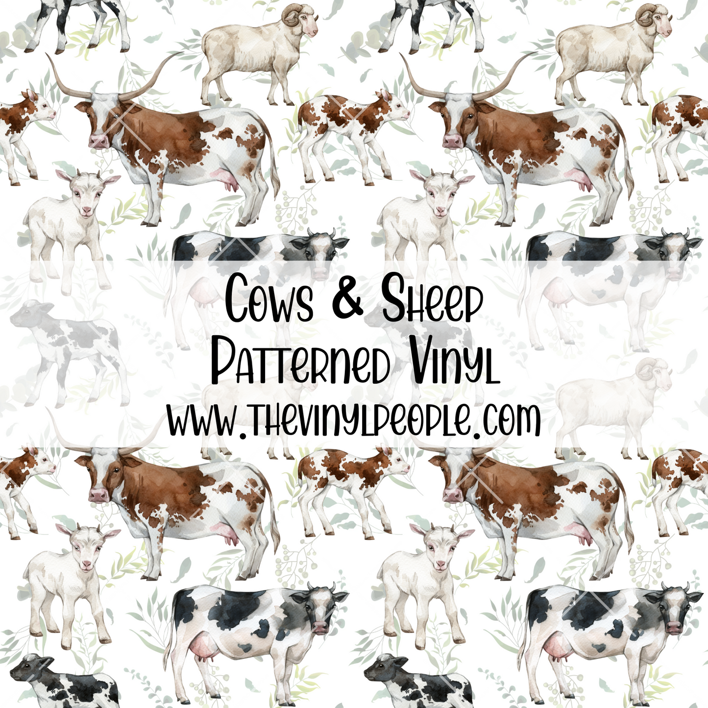 Cows & Sheep Patterned Vinyl