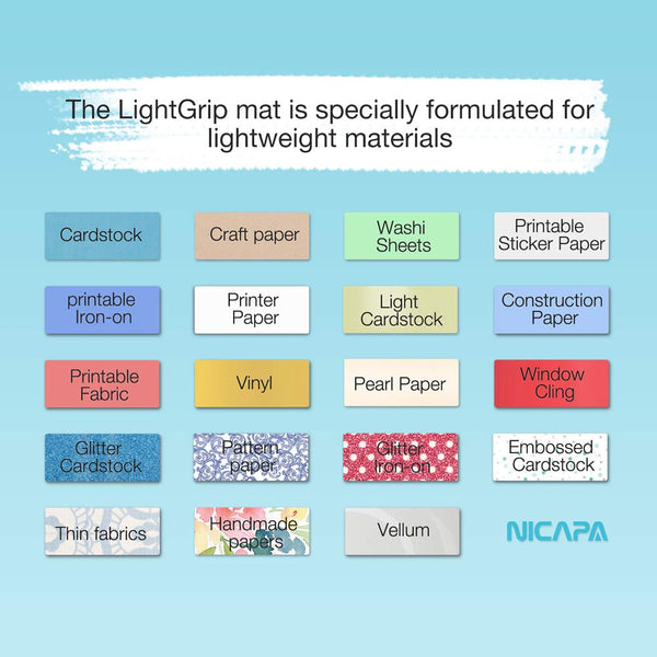 NICAPA Cricut Cutting Mat - Light 12x12