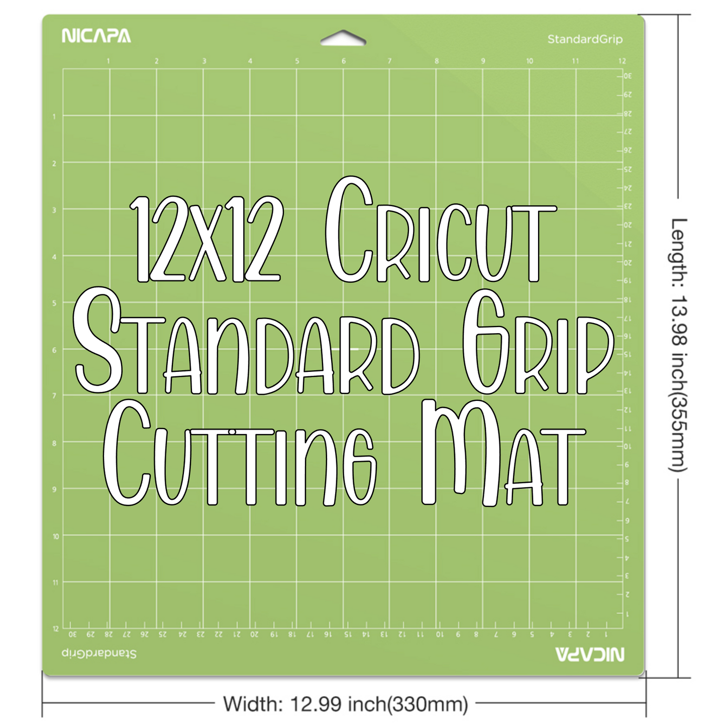 NICAPA 12x12 Cricut Cutting Mat - STANDARD GRIP