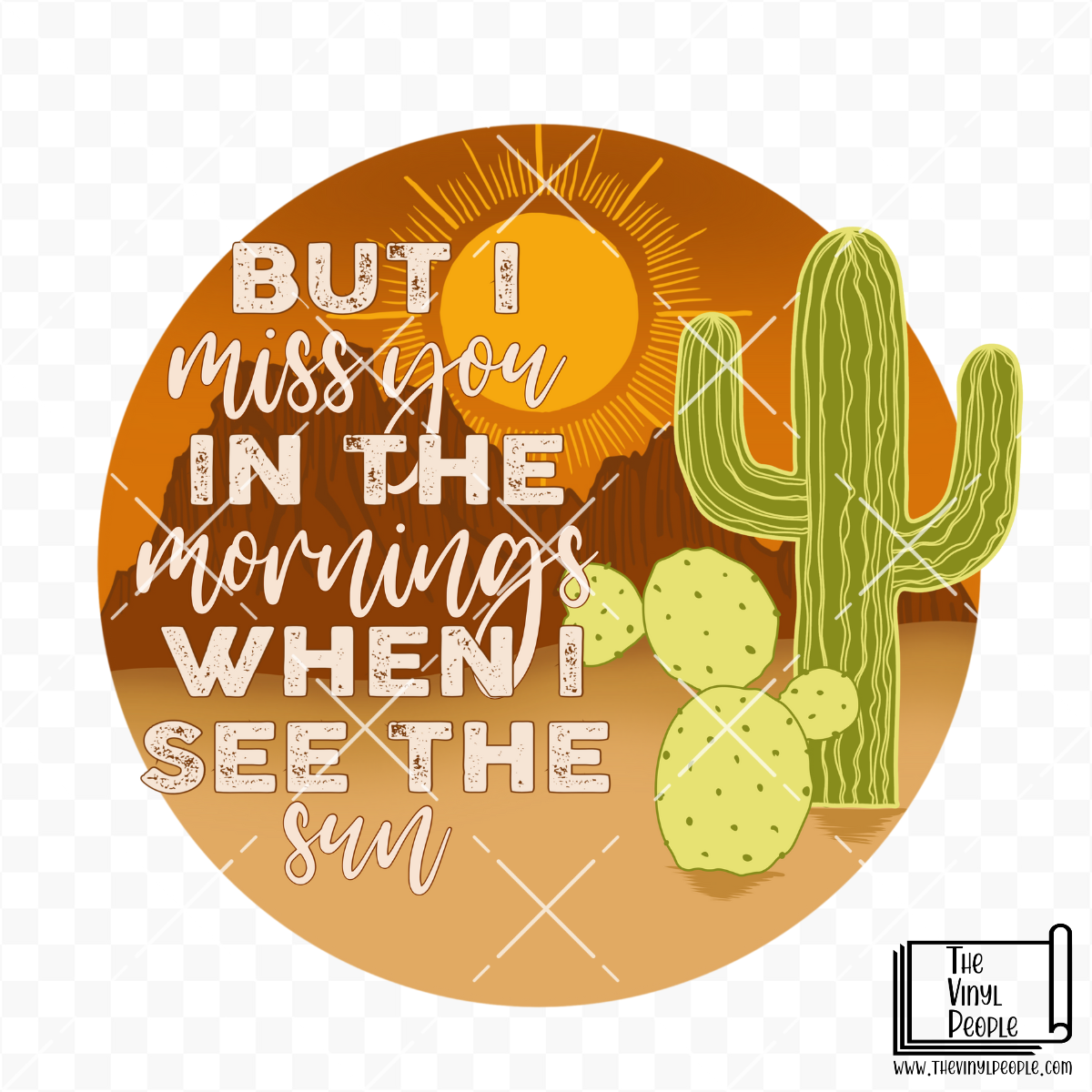 Desert Morning Sun Vinyl Decal