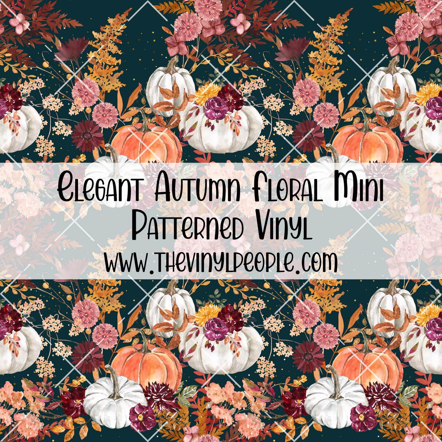 Elegant Autumn Floral Patterned Vinyl