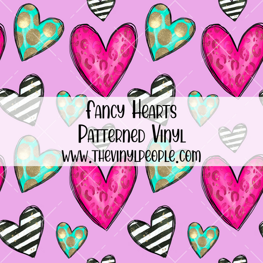 Fancy Hearts Patterned Vinyl