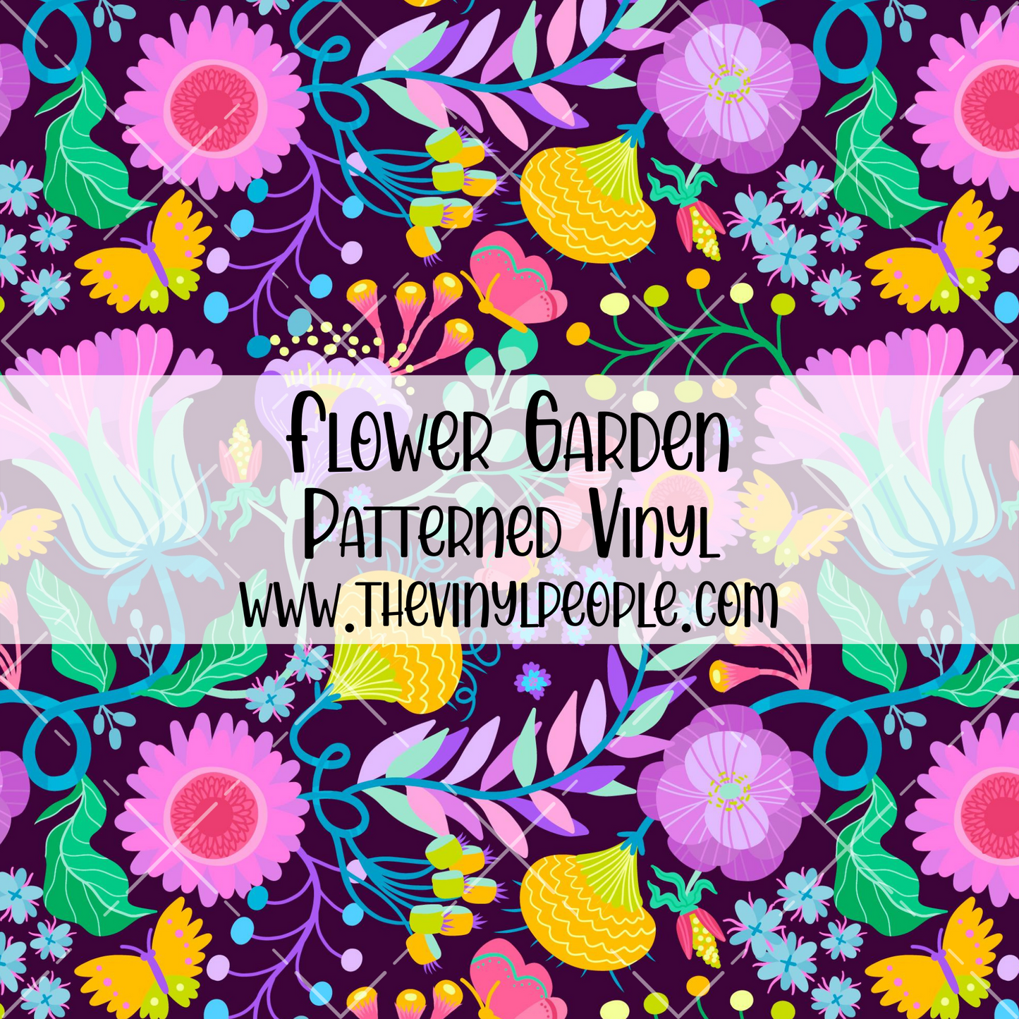 Flower Garden Patterned Vinyl