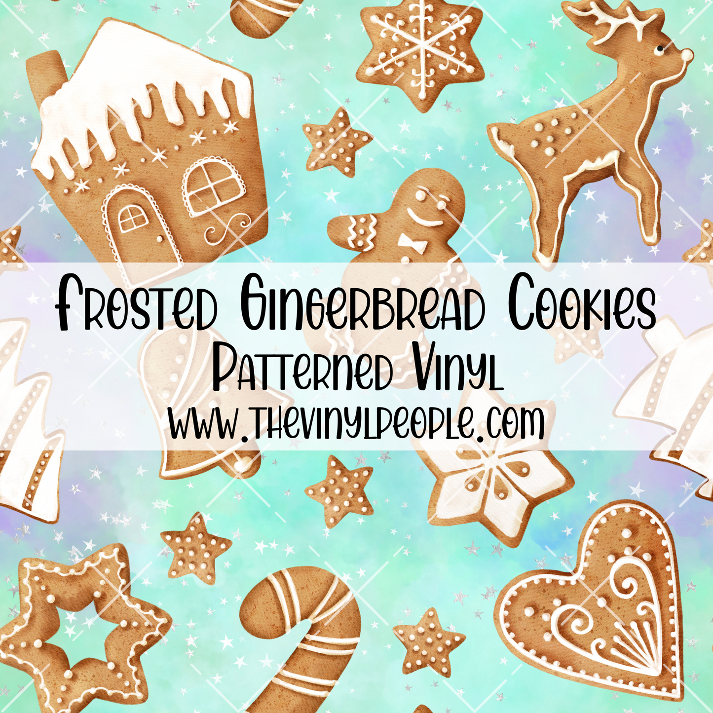 Frosted Gingerbread Cookies Patterned Vinyl