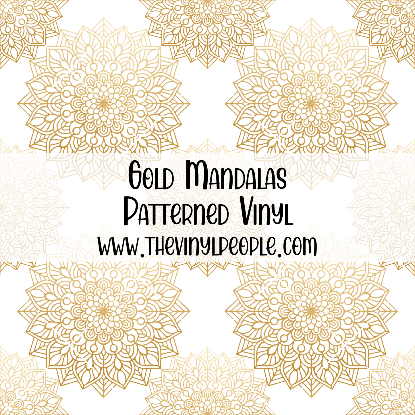 Gold Mandalas Patterned Vinyl