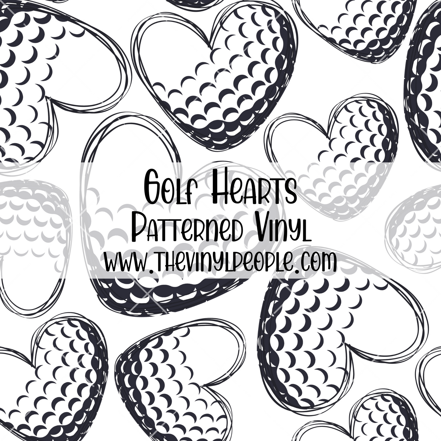 Golf Hearts Patterned Vinyl