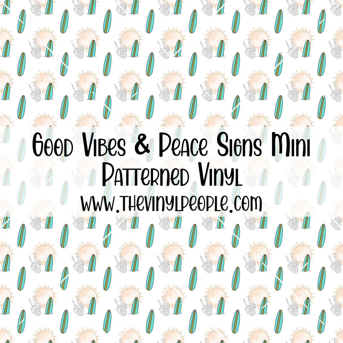 Good Vibes & Peace Signs Patterned Vinyl