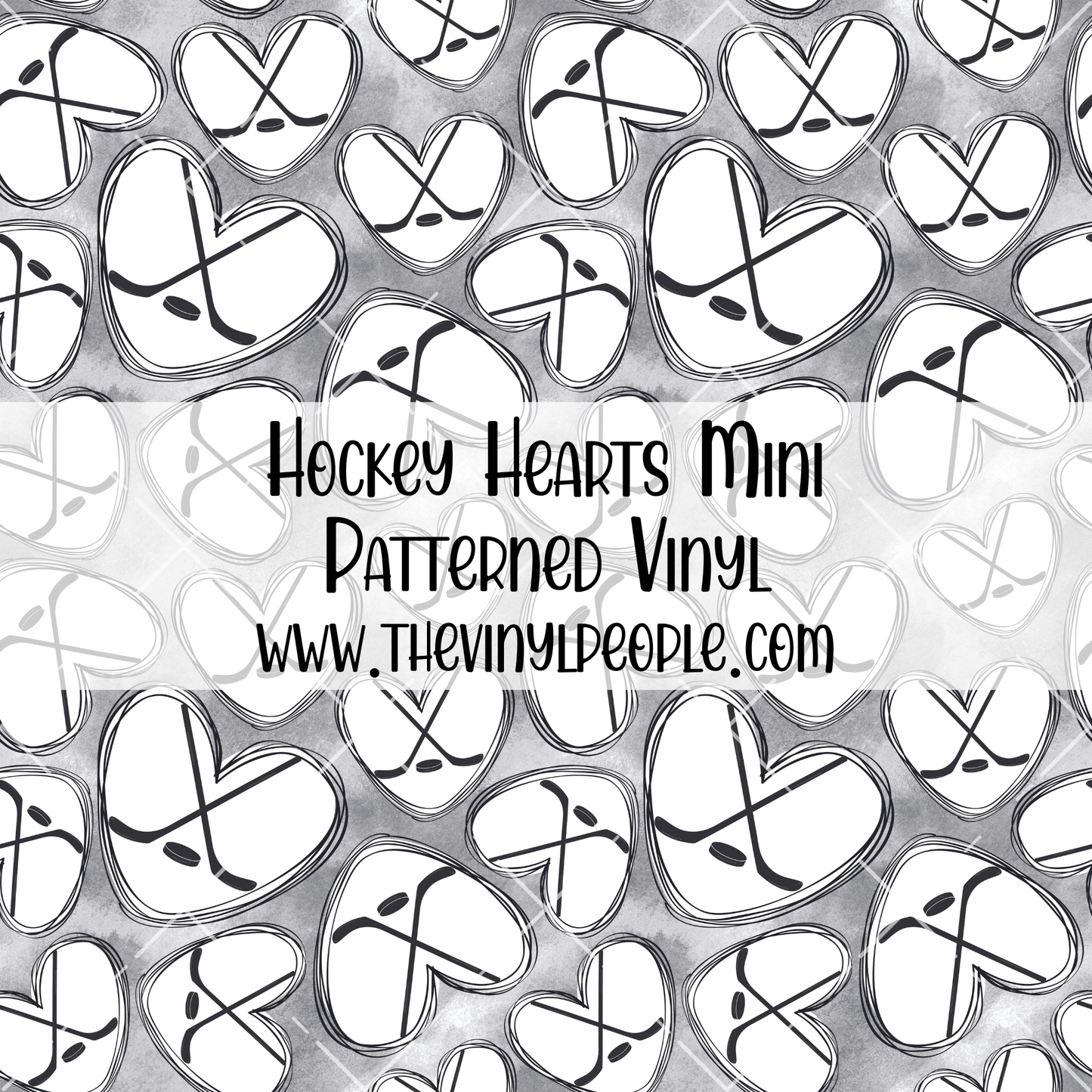 Hockey Hearts Patterned Vinyl