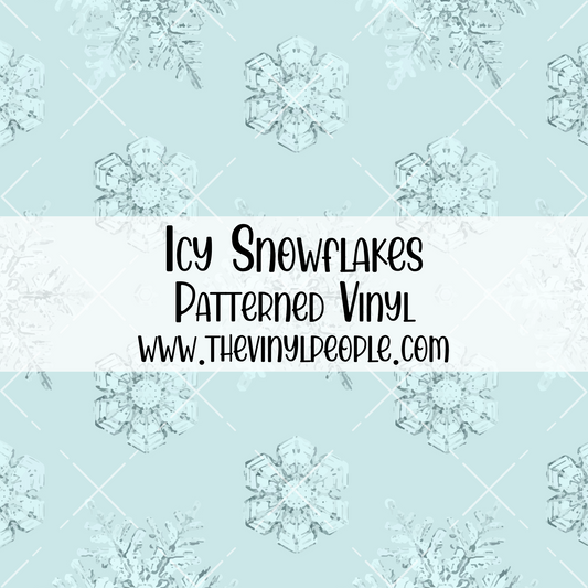 Icy Snowflakes Patterned Vinyl