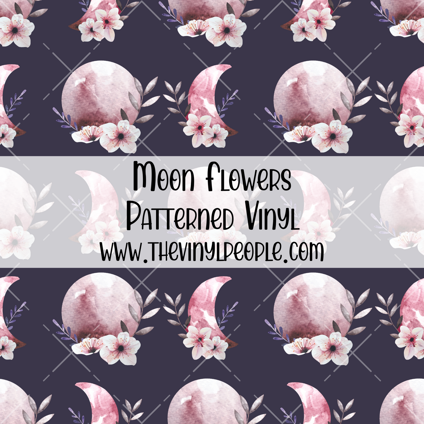 Moon Flowers Patterned Vinyl