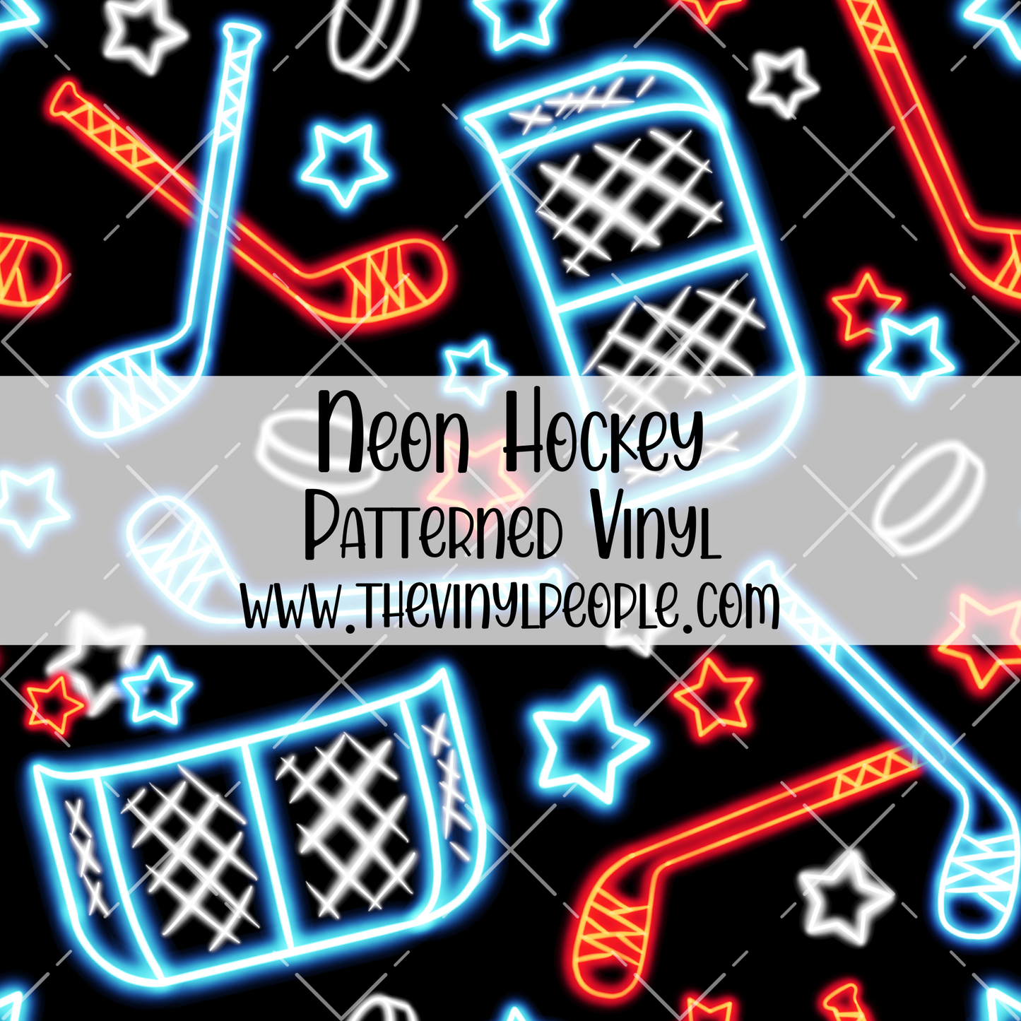 Neon Hockey Patterned Vinyl