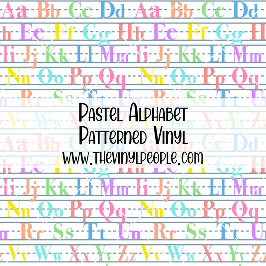 Pastel Alphabet Patterned Vinyl