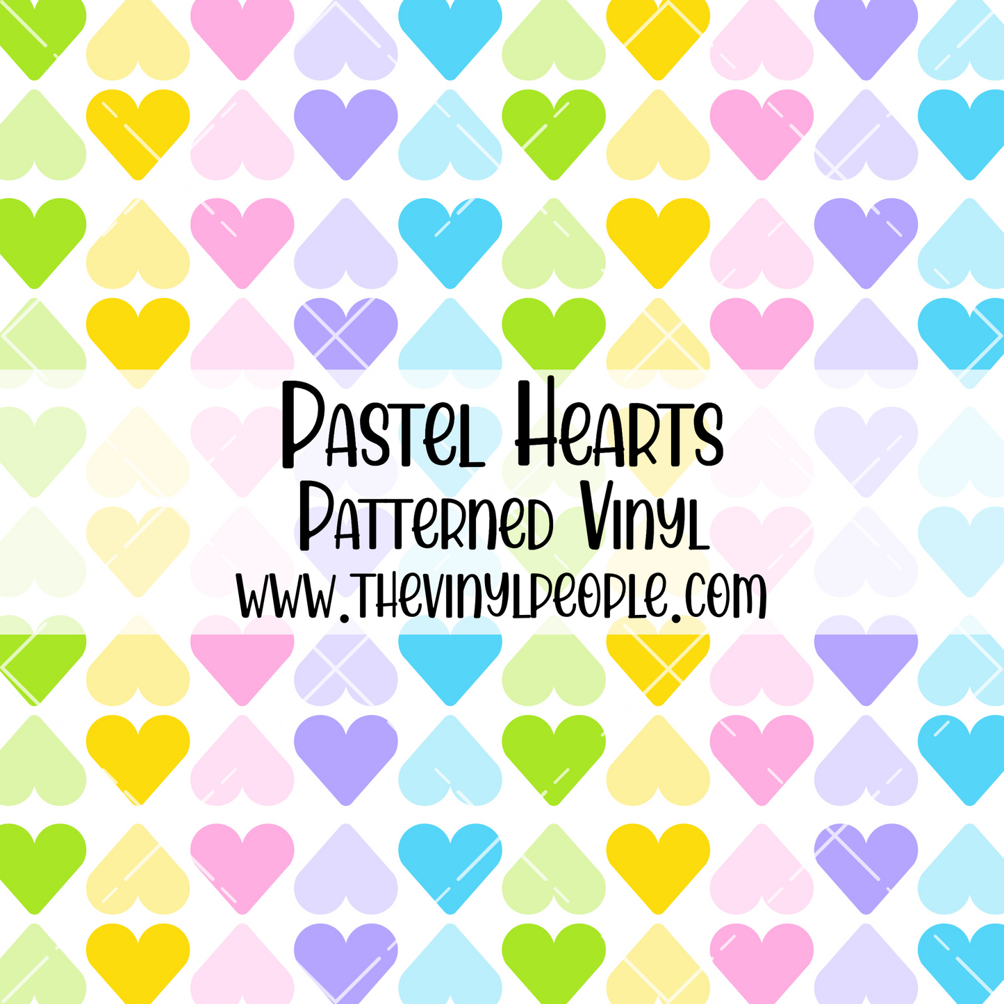 Pastel Hearts Patterned Vinyl