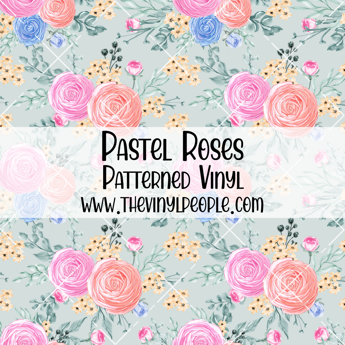 Pastel Roses Patterned Vinyl