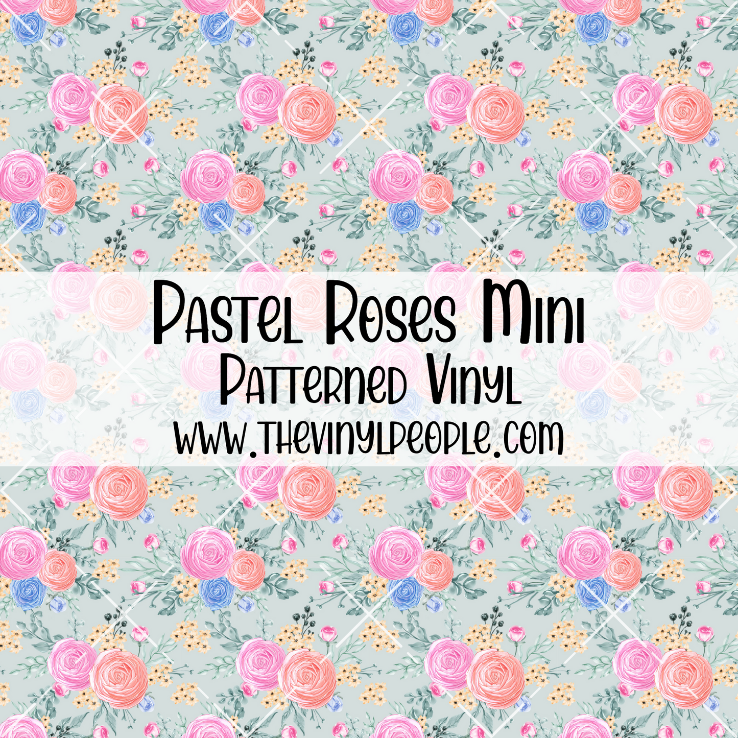 Pastel Roses Patterned Vinyl