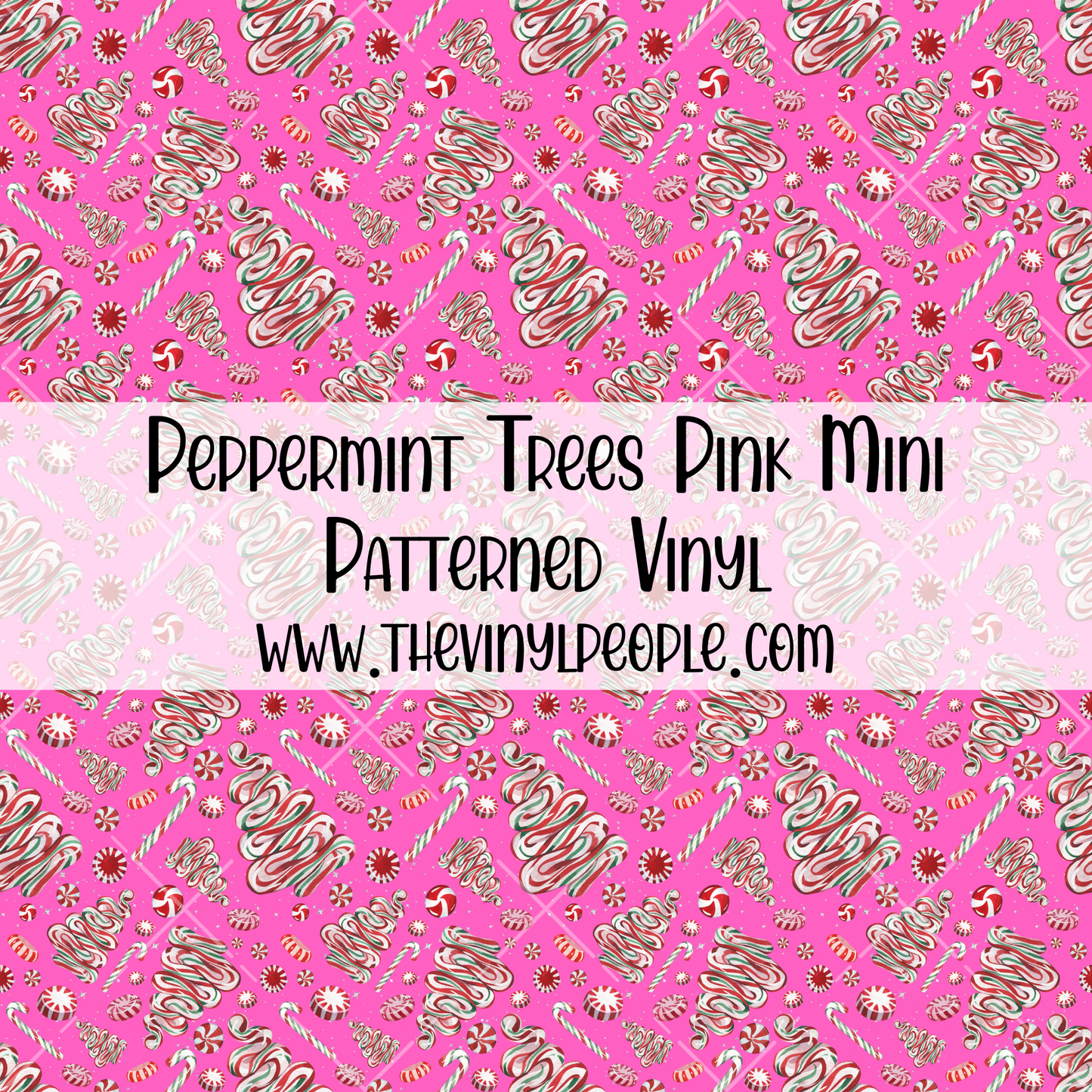 Peppermint Trees Pink Patterned Vinyl