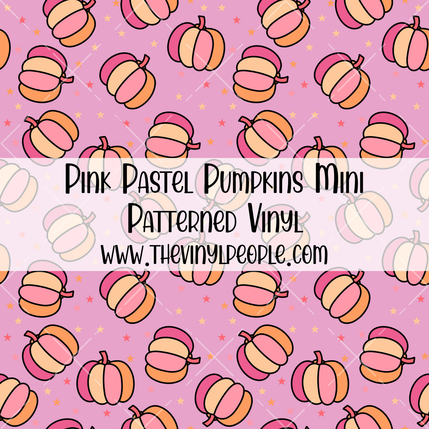 Pink Pastel Pumpkins Patterned Vinyl