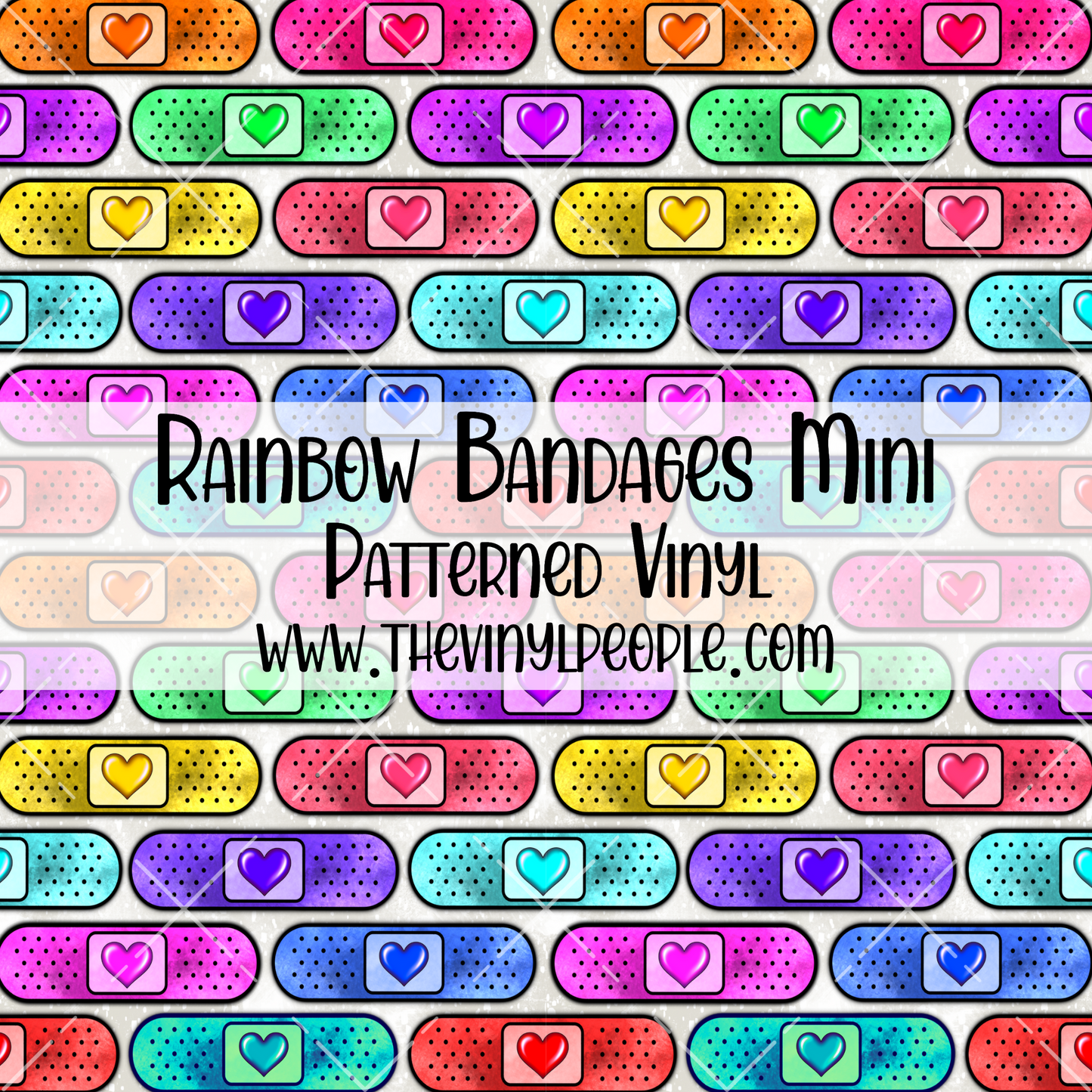 Rainbow Bandages Patterned Vinyl