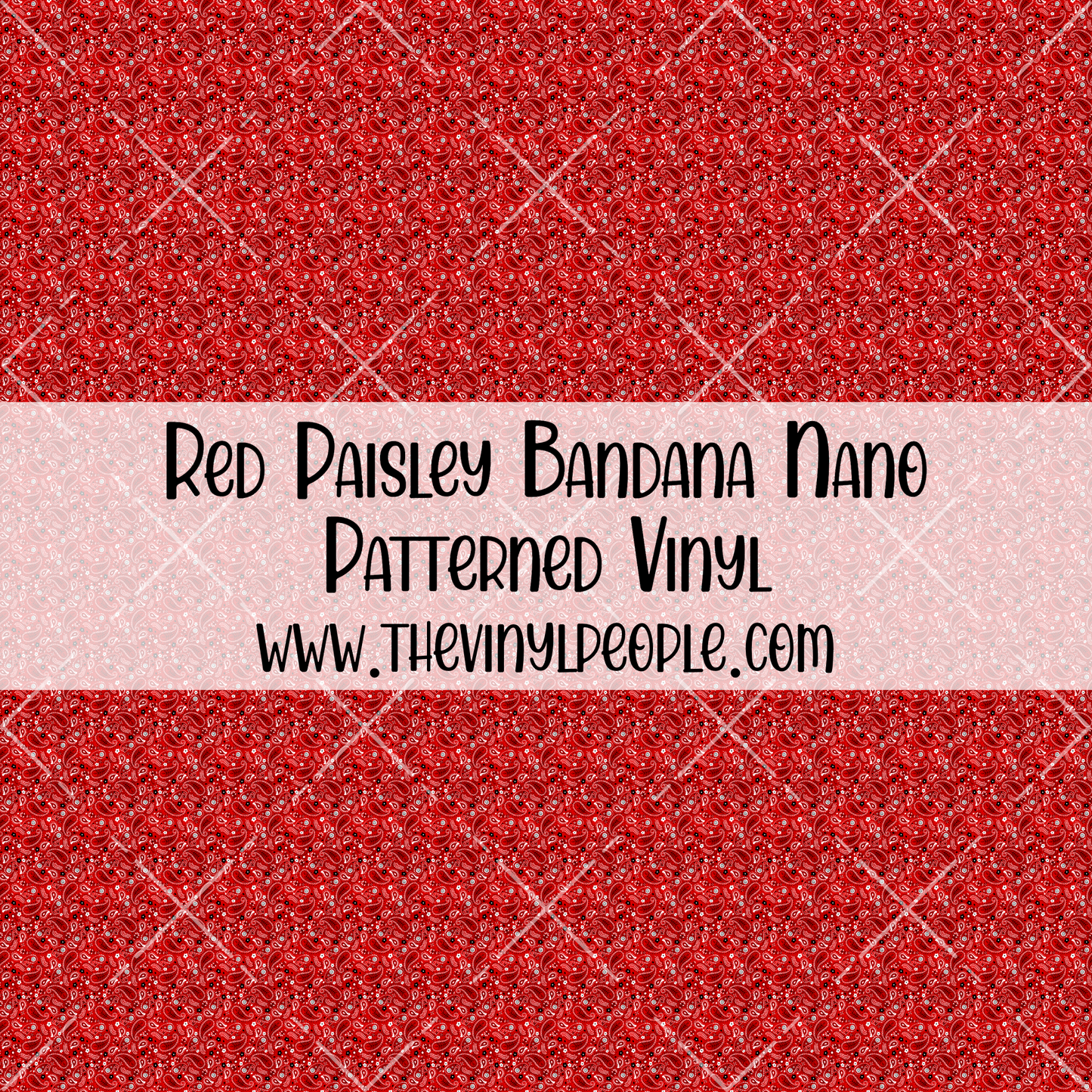 Red Paisley Bandana Patterned Vinyl