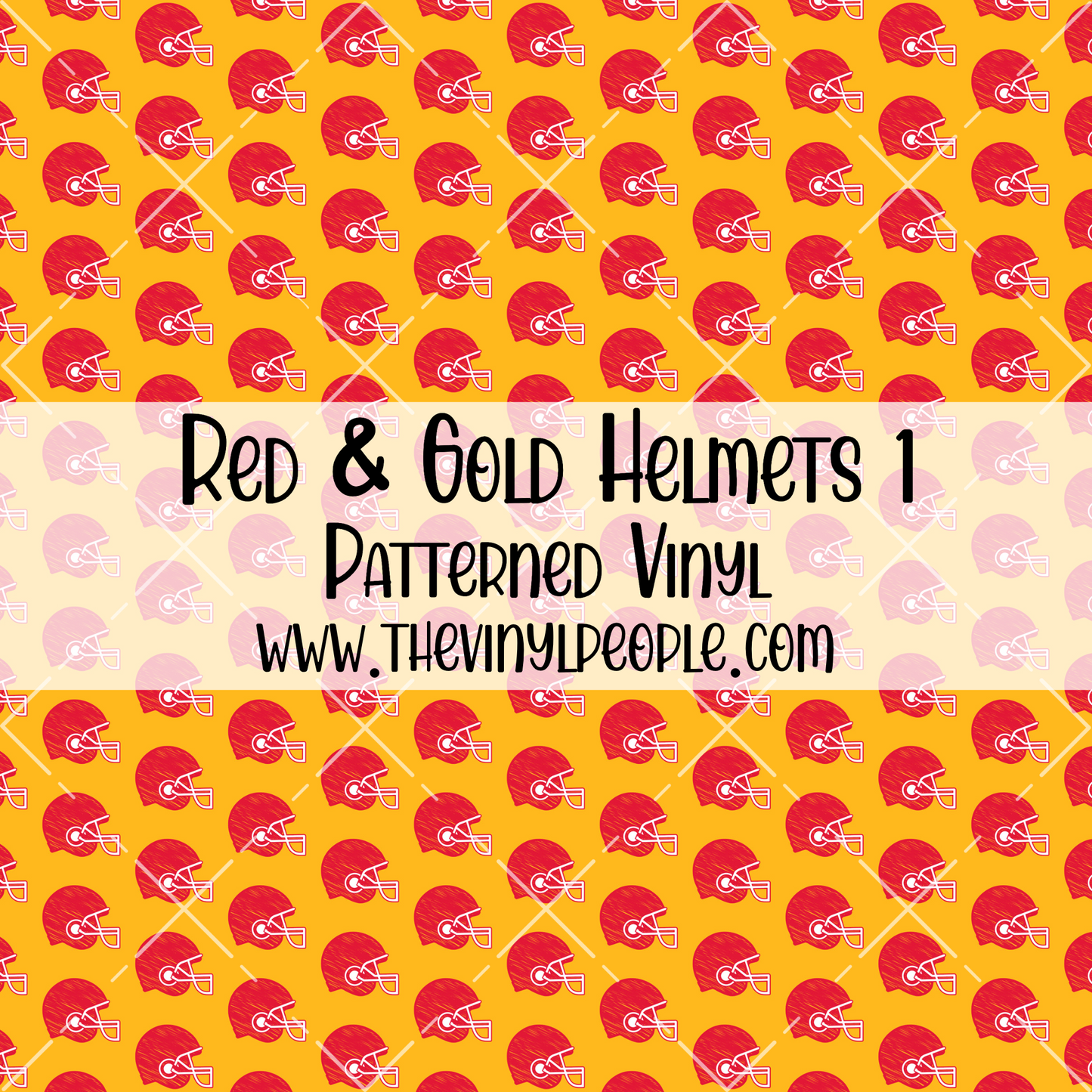 Red & Gold Helmets Patterned Vinyl