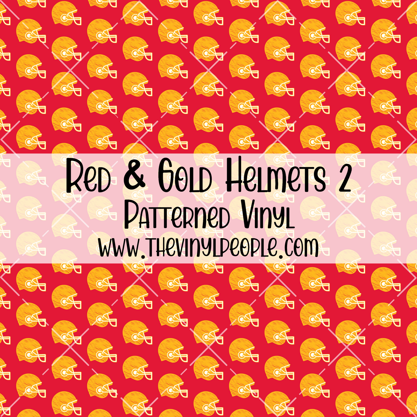 Red & Gold Helmets Patterned Vinyl