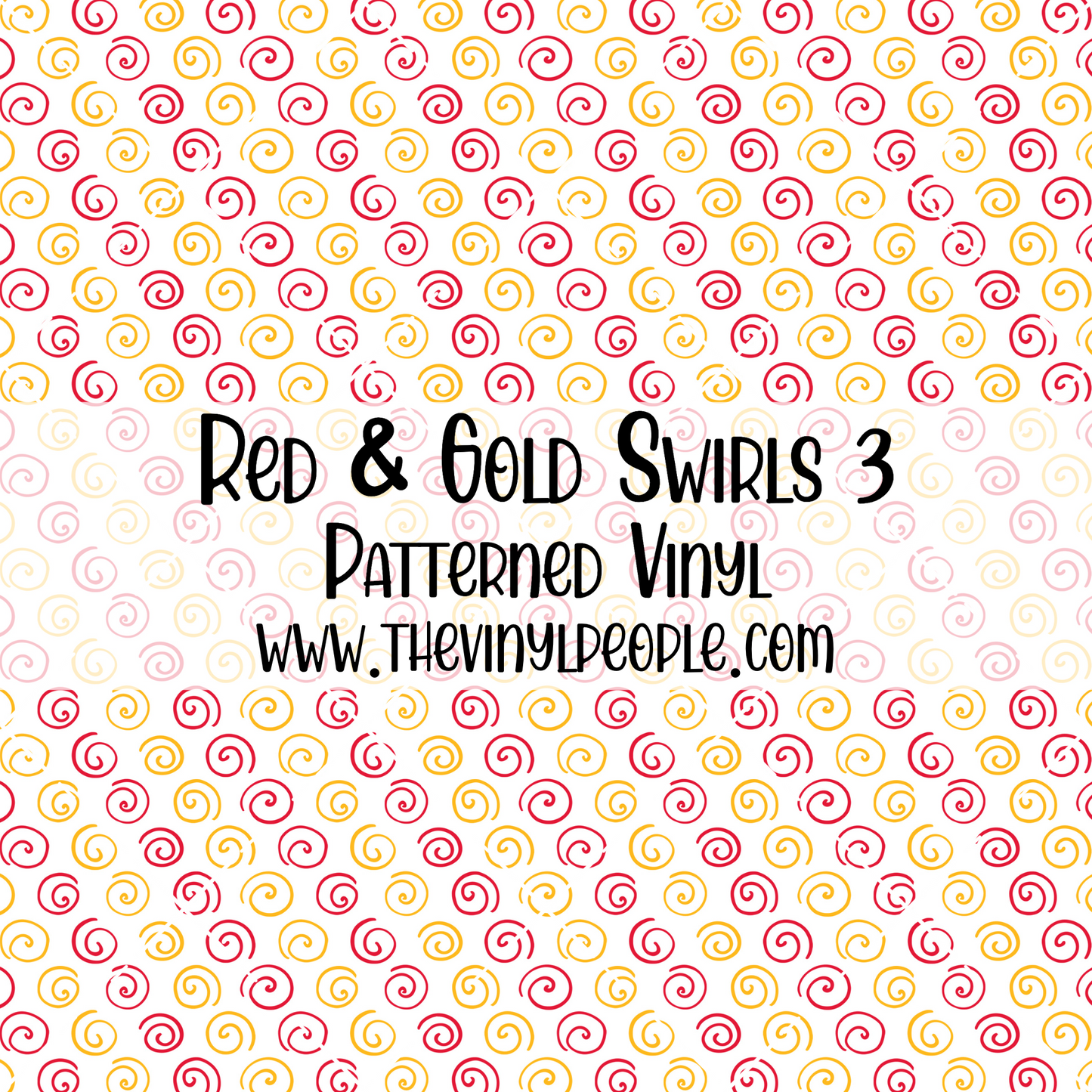 Red & Gold Swirls Patterned Vinyl