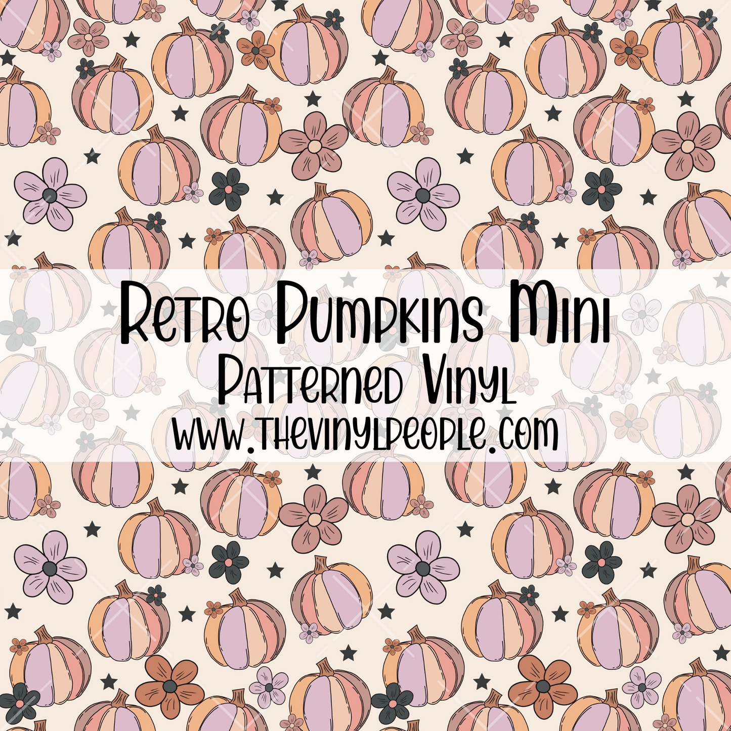 Retro Pumpkins Patterned Vinyl