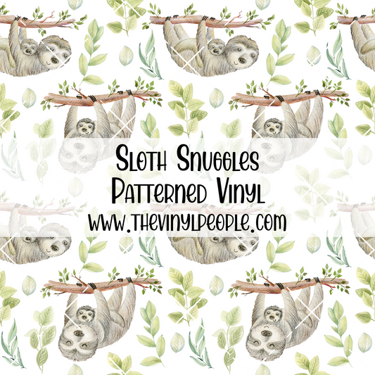 Sloth Snuggles Patterned Vinyl