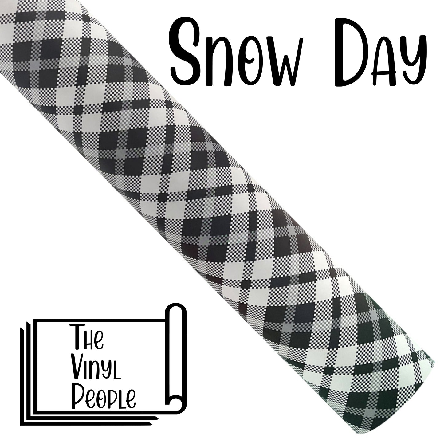 Snow Day - White Plaid Adhesive