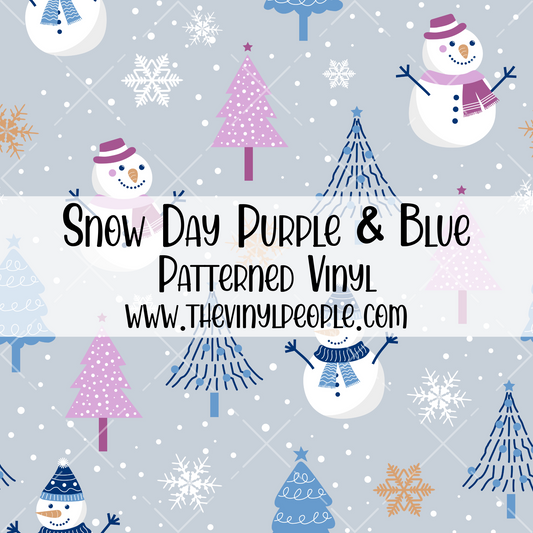 Snow Day Purple & Blue Patterned Vinyl