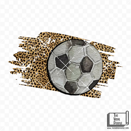 Soccer Leopard Vinyl Decal