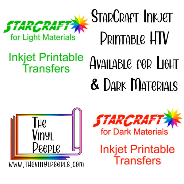Heat Transfer Vinyl - StarCraft HTV - Inkjet Printable HTV