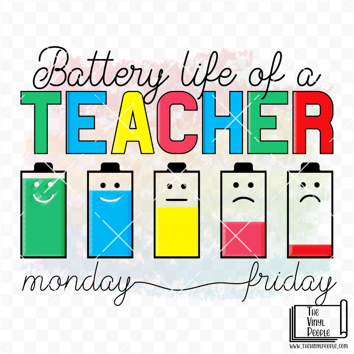 Teacher Battery Life Vinyl Decal