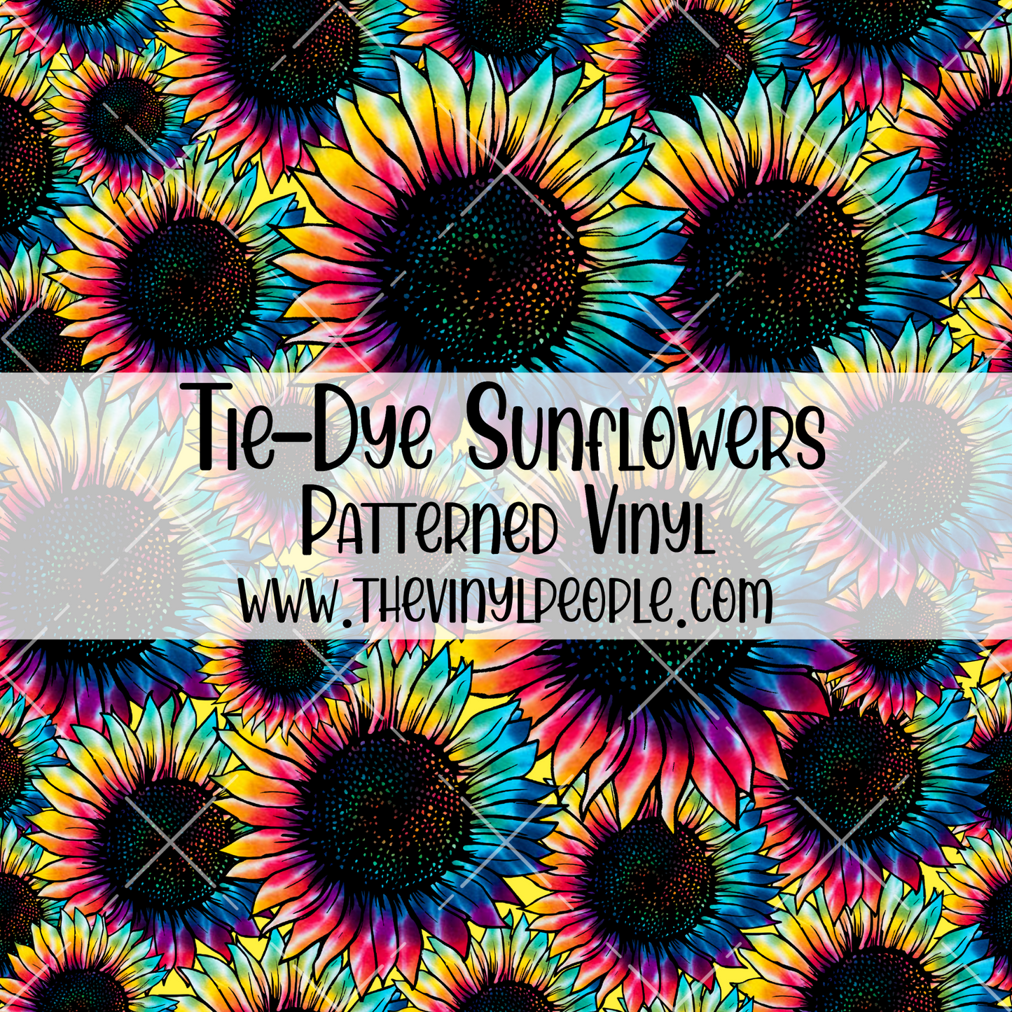 Tie-Dye Sunflowers Patterned Vinyl