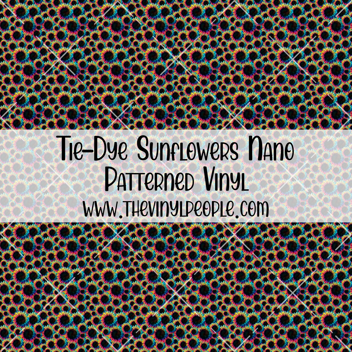 Tie-Dye Sunflowers Patterned Vinyl