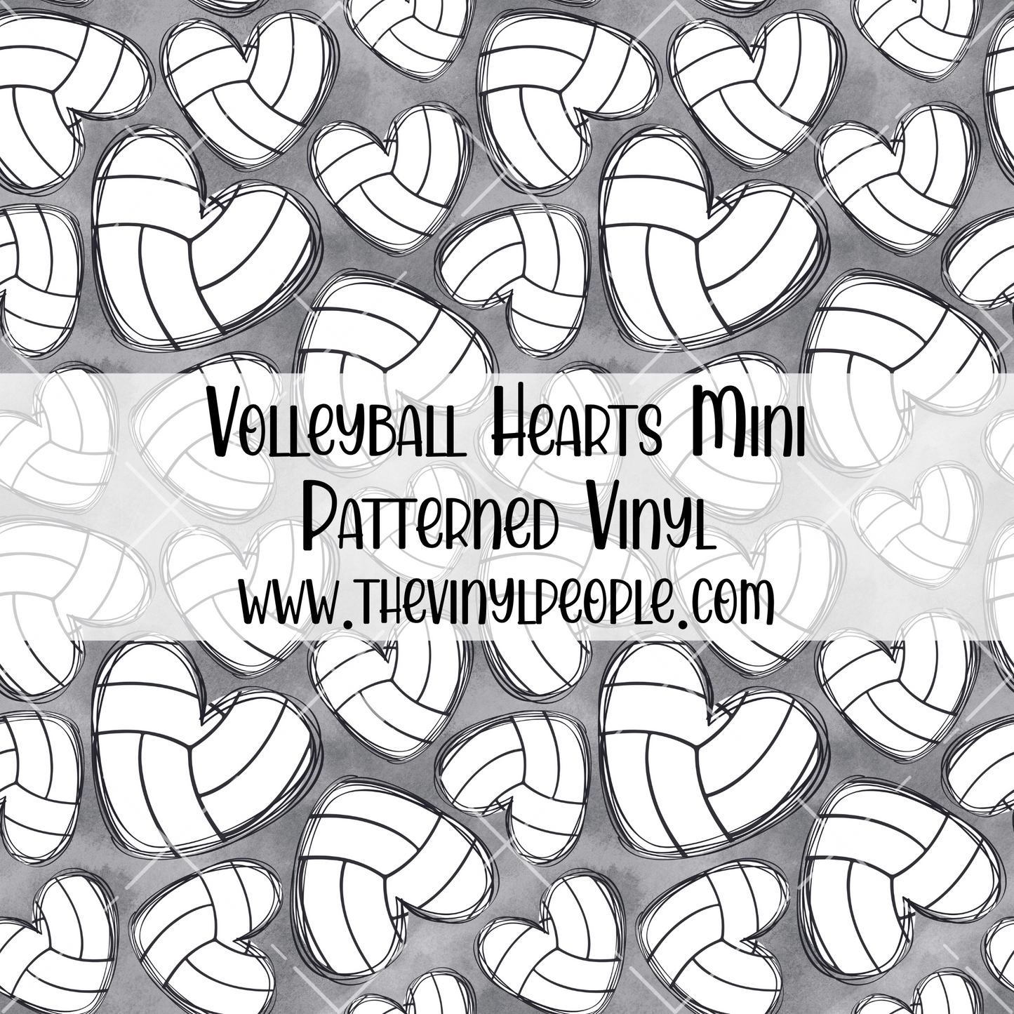 Volleyball Hearts Patterned Vinyl